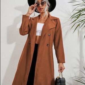 Nwot Long Double Breasted Coat Size S